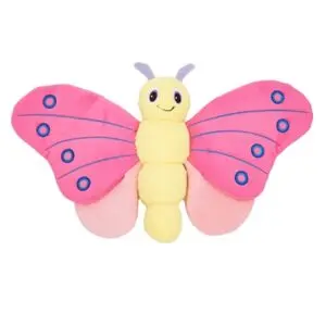 Fofos Jumbo hondenknuffel vlinder roze 25 x 38 x 10 cm – met pieper - Afbeelding 1