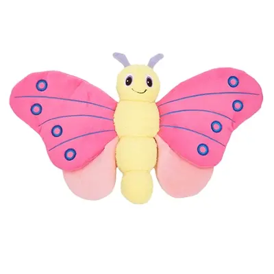 Fofos Jumbo hondenknuffel vlinder roze 25 x 38 x 10 cm – met pieper