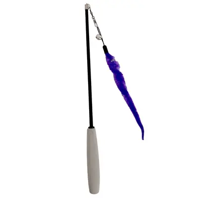 Easypets uitschuifbare kattenhengel Worm paars 26-80 cm