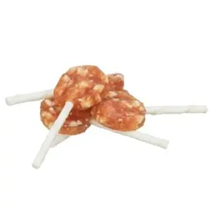 Trixie Denta Fun Chicken Cheese Lolly 10 cm – kip en kaas, 50 stuks - Afbeelding 1