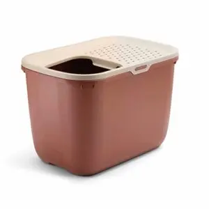 Savic kattenbak Hop In champagneroze/terracotta 58,5 x 39 x 39,5 cm - Afbeelding 1