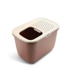 Savic kattenbak Hop In champagneroze/terracotta 58,5 x 39 x 39,5 cm - Afbeelding 4