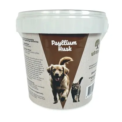 Utopia psyllium husk 500 g – vezelrijk supplement voor hond en kat