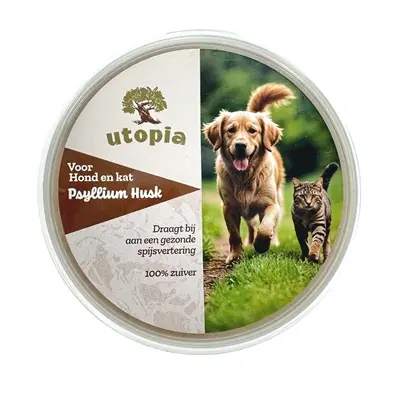 Utopia psyllium husk 500 g – vezelrijk supplement voor hond en kat - Afbeelding 5