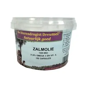 Dierendrogist zalmolie 150 capsules – omega 3 voor honden - Afbeelding 1