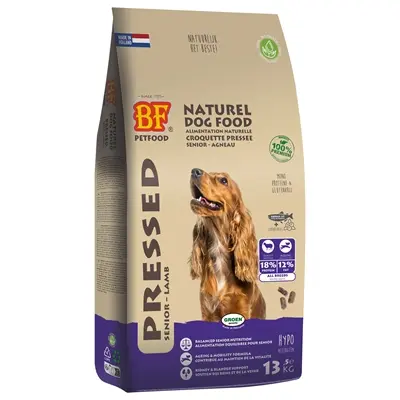 BF Petfood geperst hondenvoer Senior lam 13,5 kg – glutenvrij