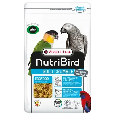 Nutribird Gold Crumble eivoer grote parkieten en papegaaien 800 g – droog