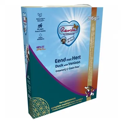 Renske hondenvoer vers gestoomd vlees eend en hert 10 x 395 g – graanvrij