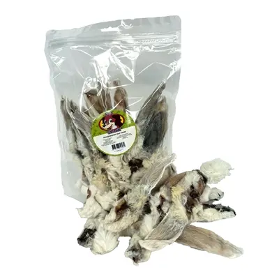 Petsnack konijnenoren met vacht 200 g – kauwsnack voor honden en katten