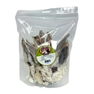 Petsnack konijnenoren met vacht 200 g – kauwsnack voor honden en katten - Afbeelding 4
