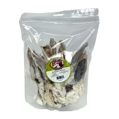 Petsnack konijnenoren met vacht 200 g – kauwsnack voor honden en katten