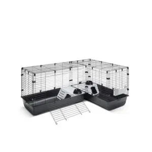 Savic Cubix Corner knaagdierkooi zwart 146,5/100 x 50 x 63,5 cm – L-vorm - Afbeelding 4