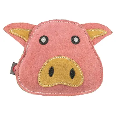 Trixie varken leer 19 cm – hondenspeeltje met piepgeluid