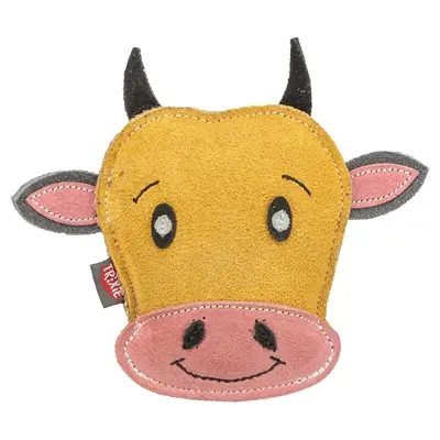Trixie koe leer 17 cm – compact hondenspeeltje van echt leer