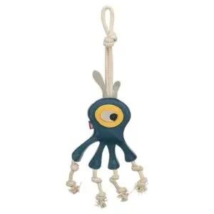 Trixie monster leer met touw 47 cm – kauwspeeltje zonder piep - Afbeelding 1