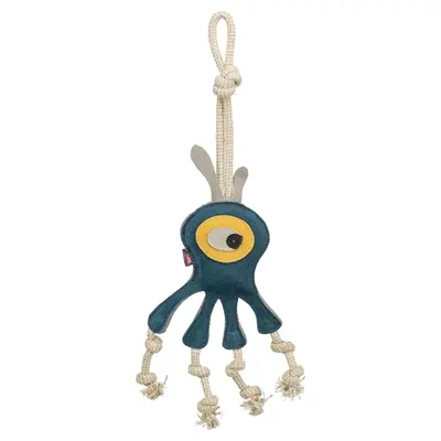 Trixie monster leer met touw 47 cm – kauwspeeltje zonder piep