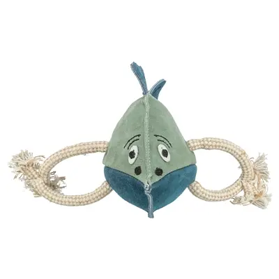 Trixie vis leer met touw 28 cm – hondenspeeltje zonder piepgeluid