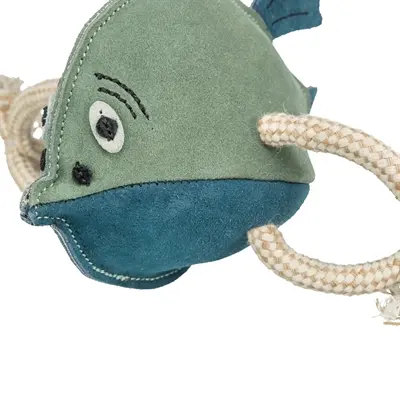 Trixie vis leer met touw 28 cm – hondenspeeltje zonder piepgeluid - Afbeelding 5