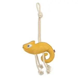 Trixie kameleon leer met touw 45 cm – hondenspeeltje zonder piep - Afbeelding 1