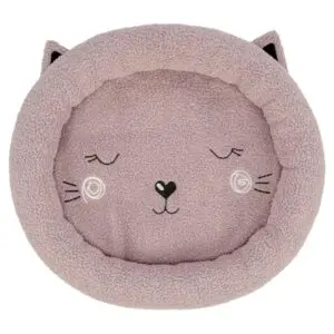 Trixie kattenmand Junior lila 50 x 40 cm – teddystof, voor jonge katten - Afbeelding 1
