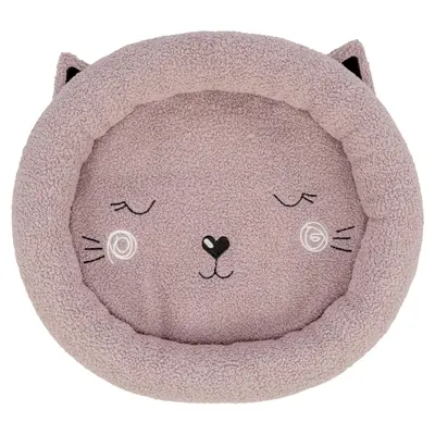 Trixie kattenmand Junior lila 50 x 40 cm – teddystof, voor jonge katten