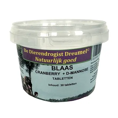Dierendrogist blaas cranberry + D-mannose 30 stuks – voor honden