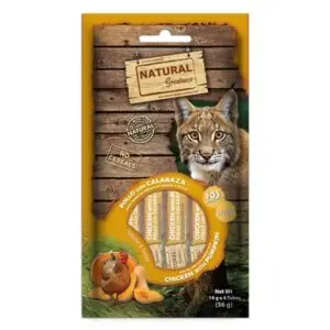 Natural Greatness kattensnack kip met pompoen 4 x 14 g – Digest Support - Afbeelding 1