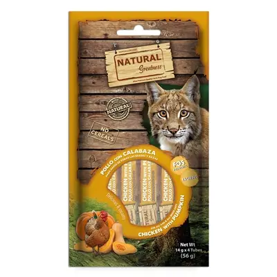 Natural Greatness kattensnack kip met pompoen 4 x 14 g – Digest Support