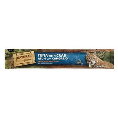 Natural Greatness kattensnack tonijn en krab 4 x 14 g – Skin Support