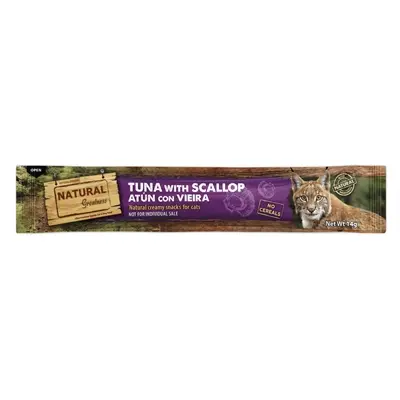 Natural Greatness kattensnack tonijn met coquille 4 x 14 g – Brain Support