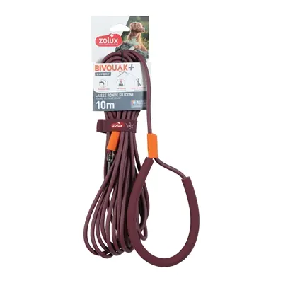 Zolux Bivouak sleeplijn rond siliconen rood 10 m x 0,6 cm