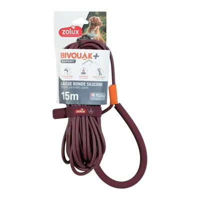 Zolux Bivouak sleeplijn rond siliconen rood 15 m x 0,6 cm