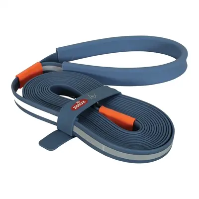 Zolux Bivouak sleeplijn plat siliconen blauw 5 m x 1,5 cm