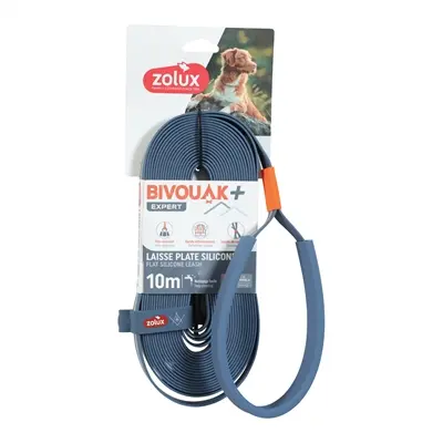Zolux Bivouak sleeplijn plat siliconen blauw 10 m x 1,5 cm