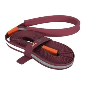 Zolux Bivouak sleeplijn plat siliconen rood 10 m x 1,5 cm - Afbeelding 1