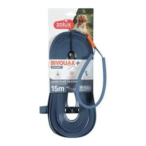 Zolux Bivouak sleeplijn plat siliconen blauw 15 m x 1,5 cm - Afbeelding 4
