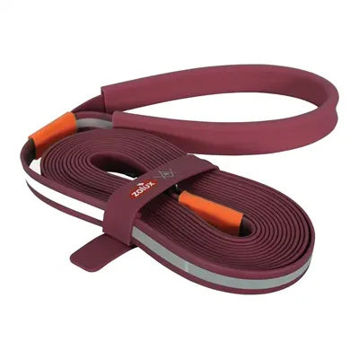Zolux Bivouak sleeplijn plat siliconen rood 15 m x 1,5 cm