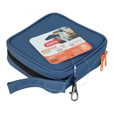 Zolux Bivouak 2-in-1 opvouwbare voer- en drinkbak blauw 2 x 700 ml - Afbeelding 5
