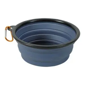 Zolux Bivouak opvouwbare voerbak siliconen blauw 450 ml - Afbeelding 1
