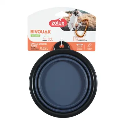 Zolux Bivouak opvouwbare voerbak siliconen blauw 16 cm – 650 ml - Afbeelding 5