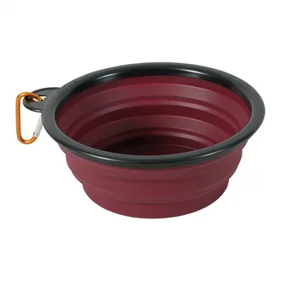 Zolux Bivouak opvouwbare voerbak siliconen rood 16 cm – 650 ml