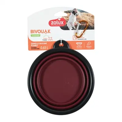 Zolux Bivouak opvouwbare voerbak siliconen rood 16 cm – 650 ml - Afbeelding 5