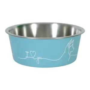 Zolux Love voerbak blauw 750 ml – RVS binnenkant, voor honden - Afbeelding 1