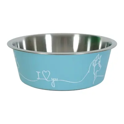 Zolux Love voerbak blauw 1200 ml – RVS binnenkant, voor honden