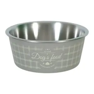 Zolux Food voerbak taupe 400 ml – RVS, anti-slip, voor honden - Afbeelding 1