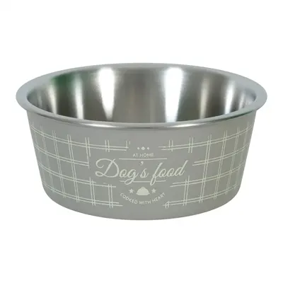 Zolux Food voerbak taupe 400 ml – RVS, anti-slip, voor honden