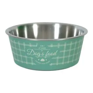 Zolux Food voerbak groen 1200 ml – RVS binnenkant, voor honden - Afbeelding 1