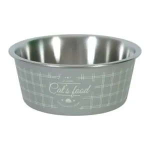 Zolux voerbak kat Food grijs 400 ml – rvs met anti-slipbodem - Afbeelding 1