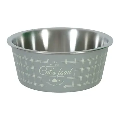 Zolux voerbak kat Food grijs 400 ml – rvs met anti-slipbodem
