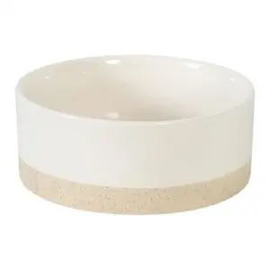 Zolux Olaria voerbak keramiek beige 750 ml – rond, anti-slip - Afbeelding 1